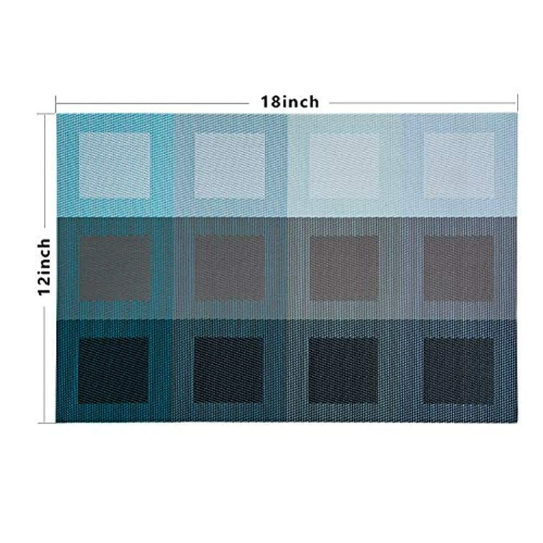 TOP BEAUTY Placemats Set of 6 Woven Vinyl Table Mats PVC Heat Insulation Stain Resistant Non Slip Kitchen Dining Table Decoration TOP BEAUTY Placemats Set of 6 Woven Vinyl Table Mats PVC Heat Insulation Stain Resistant Non Slip Kitchen Dining Table Decoration